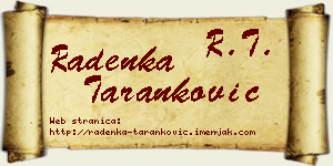 Radenka Taranković vizit kartica